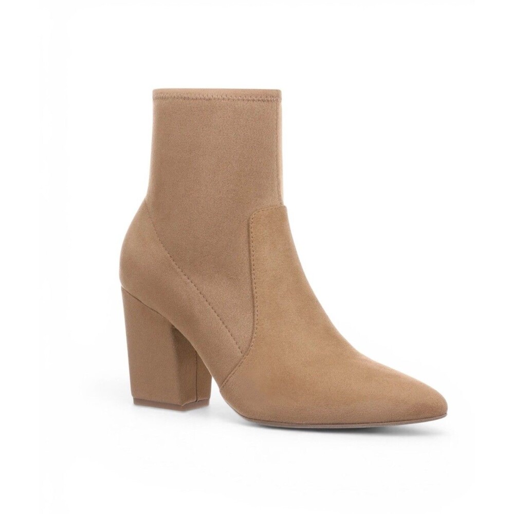 On 34th Lydiaa block Heel Booties Camel Size 6.5 New